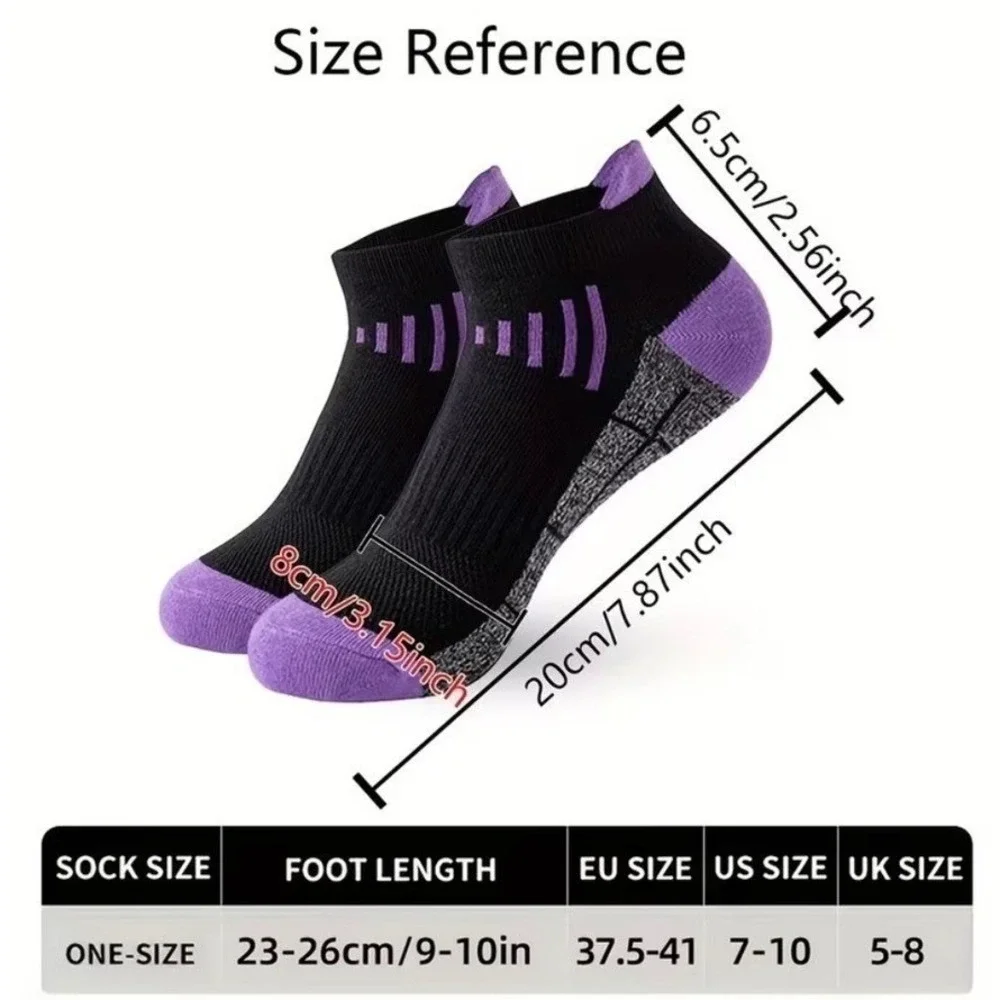 Colorful Athletic Women's Socks‎ M/L 6 PACK Tab Low Cut High Quality NEW
